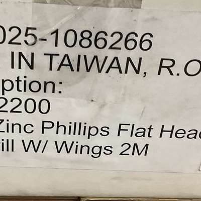 FHD12200 12*2"Zinc Phillips head