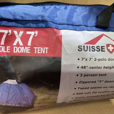 7'x7' 2 pole dome tent