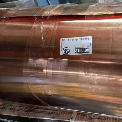 14" 10 ft copper flashing