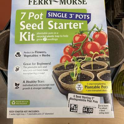 6 Seed Starting 5" Biodegradable Peat Pots