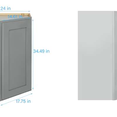 24wx36hx24d gray Diagonal corner wall